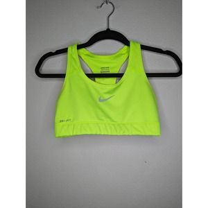 Nike Neon Yellow Sports Bra Small